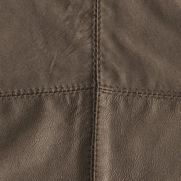 Brown Leather Background Seams Useful Design Works — Stock Photo, Image