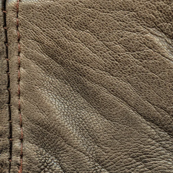 Brunt Läder Textur Sömmar Användbar Som Bakgrund — Stockfoto