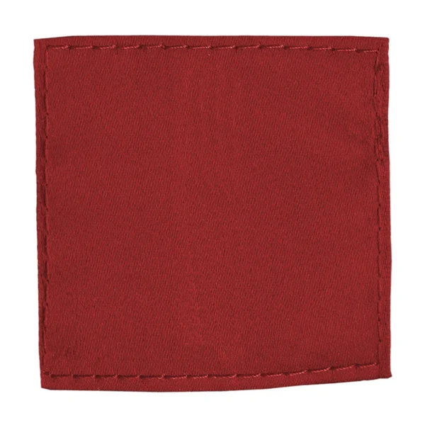 kırmızı kumaş etiket boş, metniniz için kullanılabilir