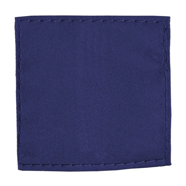 Mavi kumaş etiket boş, metniniz için kullanılabilir