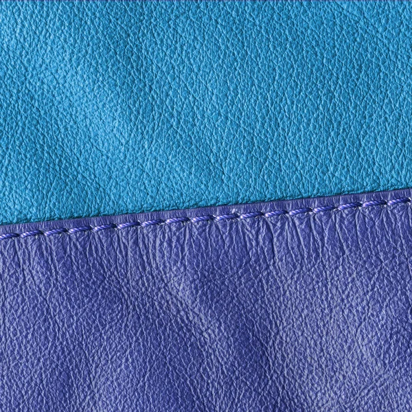 두 개의 다른 색조의 블루 가죽 배경 — 스톡 사진