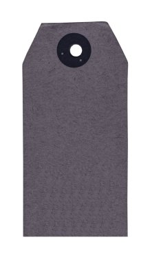 Beyaz arka plan üzerinde izole boş mor karton etiket