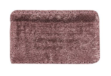 Beyaz arka plan üzerinde izole boş kırmızı deri etiket