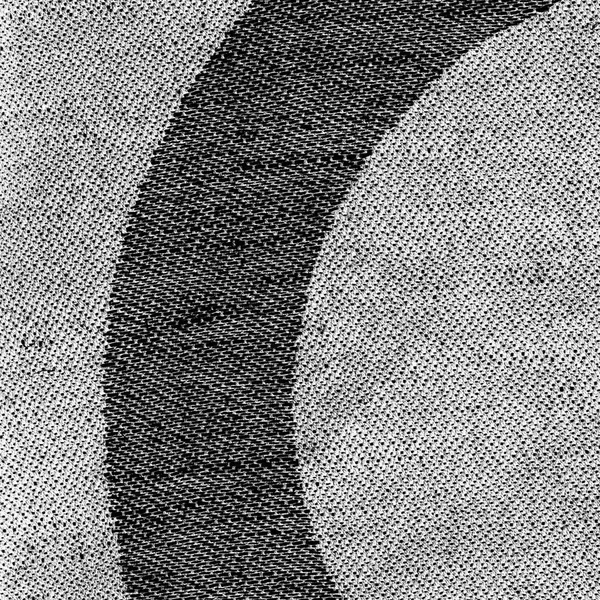Fundo Têxtil Cinza Decoraited Com Fragmento Círculo Preto — Fotografia de Stock