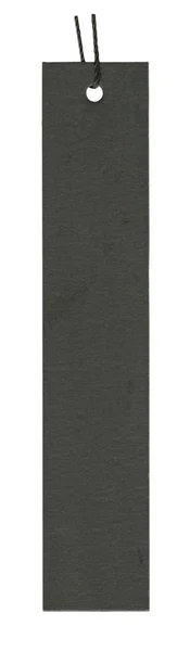 Üres Fekete Karton Címke Elszigetelt Fehér Background — Stock Fotó