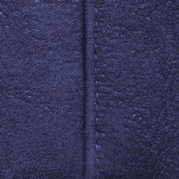 縫い目で飾られた水色の革バック グラウンド — ストック写真