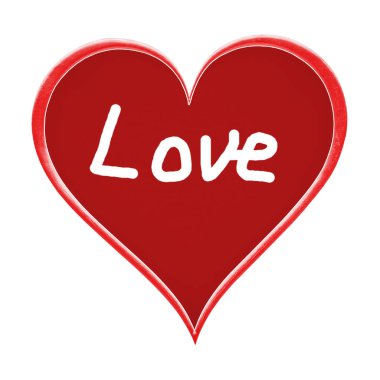 izole kırmızı kalp  