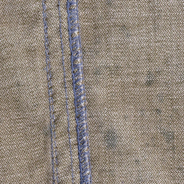 Marrón Textura Mezclilla Vieja Sucia Costura — Foto de Stock
