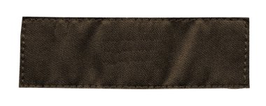 boş kahverengi tekstil etiket üzerinde beyaz izole