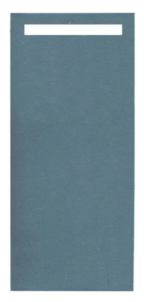 Blauwe kartonnen label geïsoleerd op witte achtergrond — Stockfoto