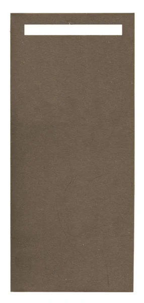 Bruine kartonnen label geïsoleerd op witte achtergrond — Stockfoto