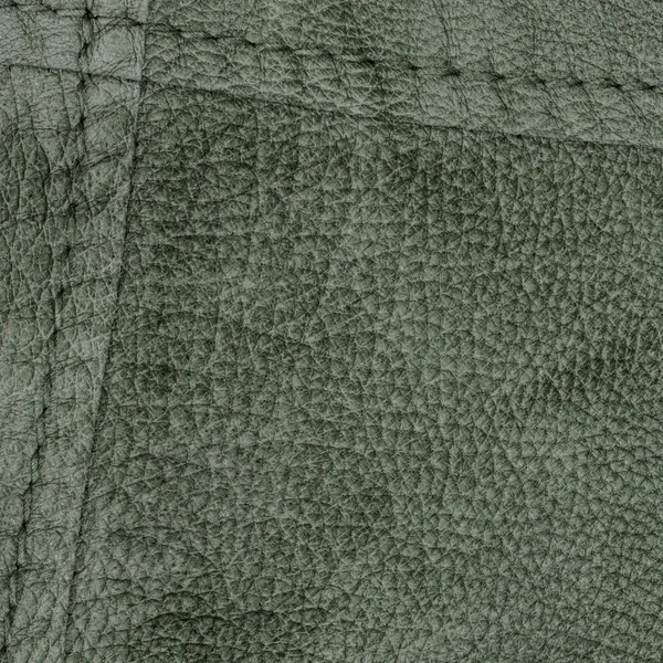 Gray Green Leather Bakground Seams — Stock Photo, Image