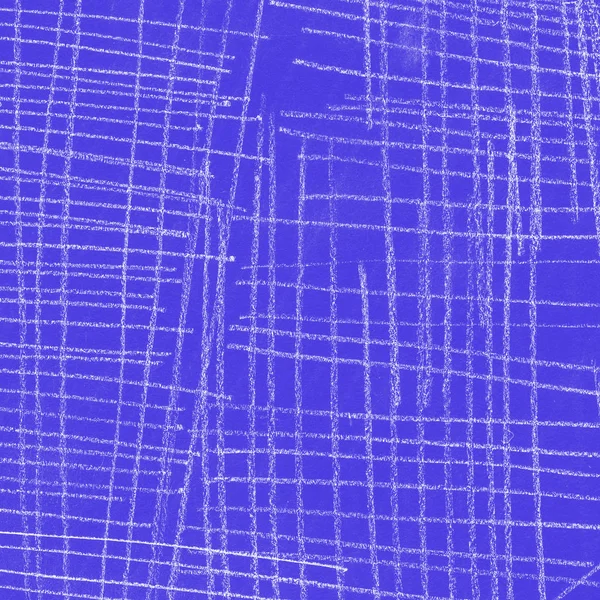 Vita Linjer Med Pensil Målade Blått Papper — Stockfoto
