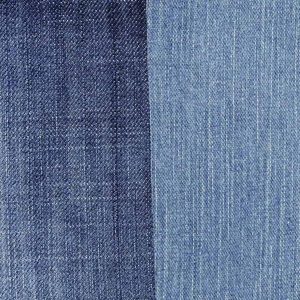 蓝色牛仔布背景的两种不同色调 对设计作品有用 — 图库照片
