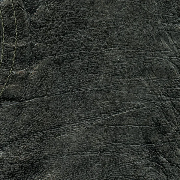 Old Black Leather Texture Background — Stock Photo, Image