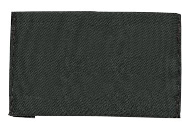 Beyaz arka plan üzerinde izole boş siyah kumaş etiket 