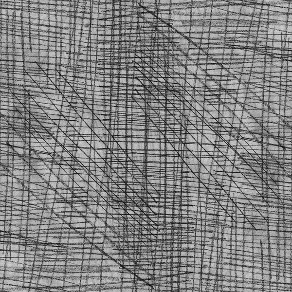 Garis hitam yang dibuat dengan pensil di atas kertas putih — Stok Foto