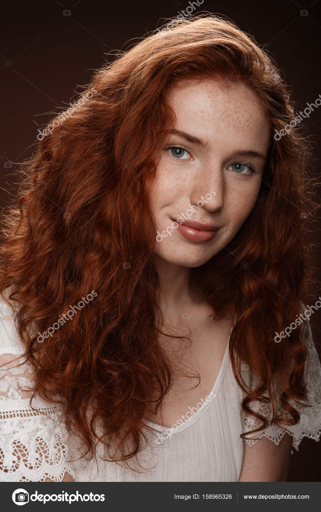 Pretty redhead woman Pretty redhead woman