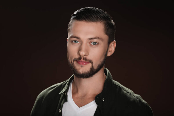 handsome bearded man