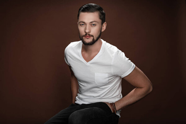 handsome bearded man