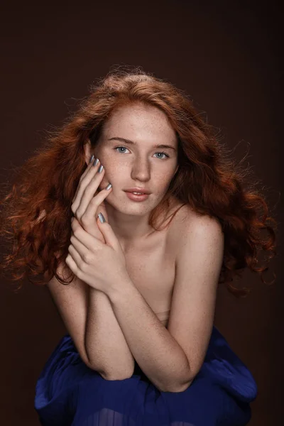 Tender redhead woman — Stock Photo, Image