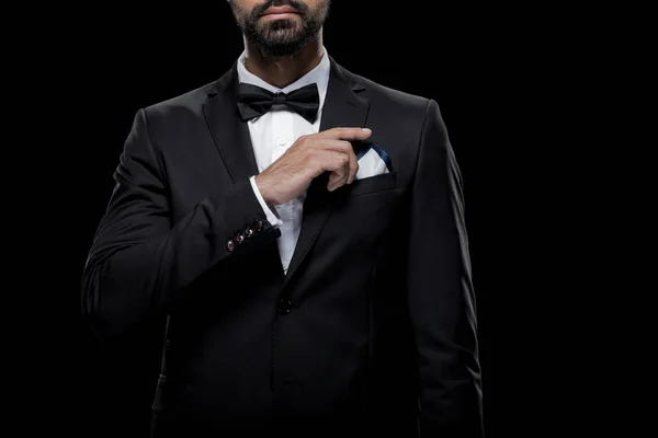 Man in bow tie and tuxedo — Stock Photo, Image