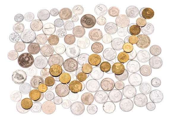 Arranged various coins — Stock Photo, Image