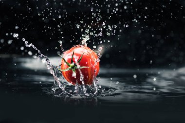 Suya düşen taze domates