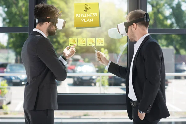 Businessmen with vr headsets — Stock Photo, Image