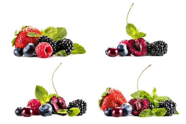 Haufen verschiedener Beeren — Stockfoto