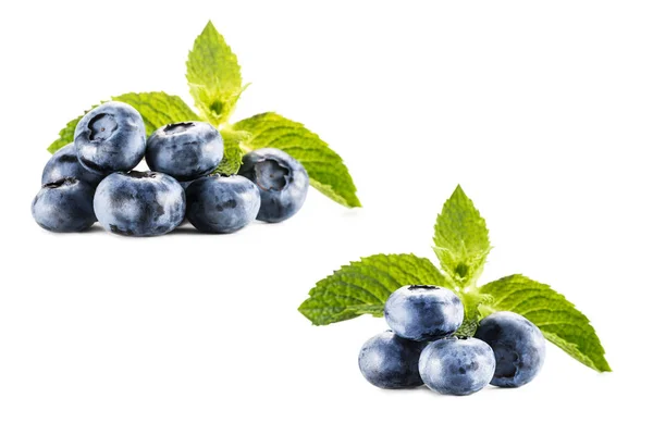 Collage with piles of blueberries — Stock Photo, Image