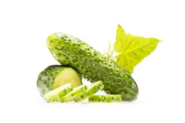 pile of fresh sliced cucmbers clipart