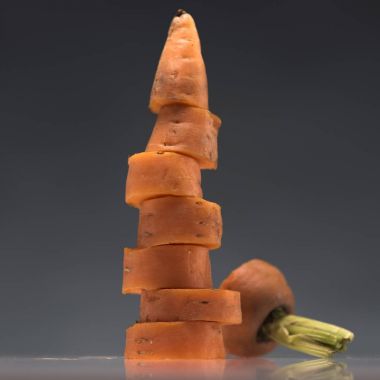 stack of fresh sliced carrot clipart
