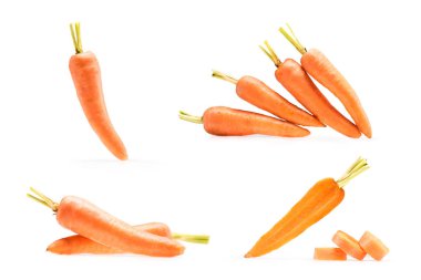 collage of various compositions with carrots clipart