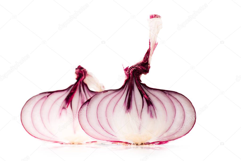 halves of fresh ripe onion