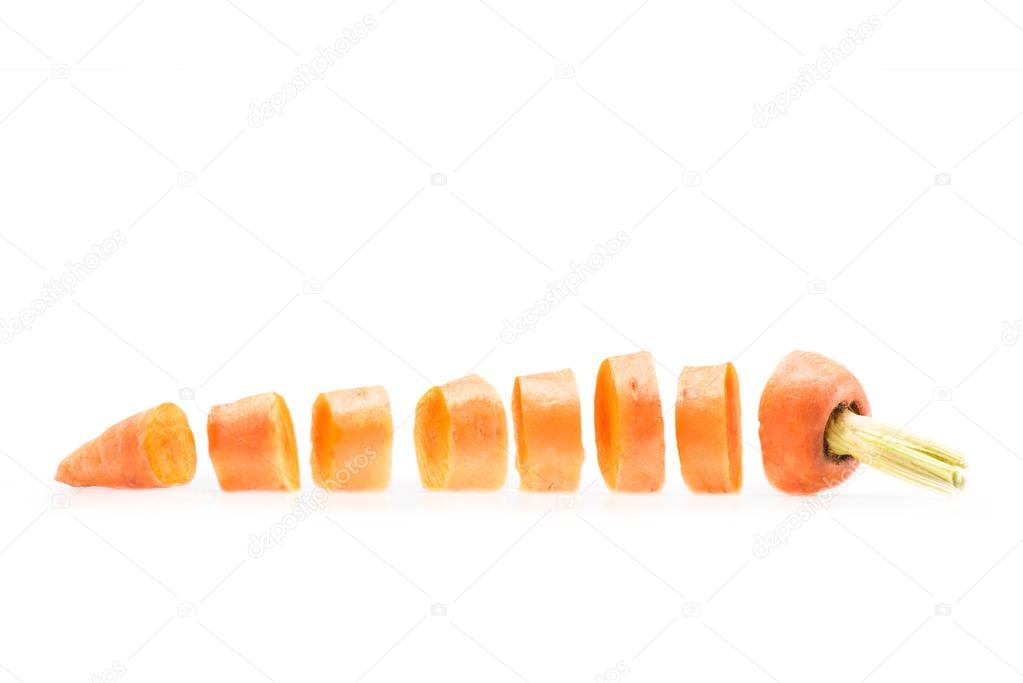 slices of ripe fresh carrot