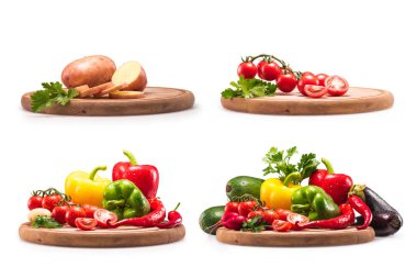 collection of raw vegetables clipart