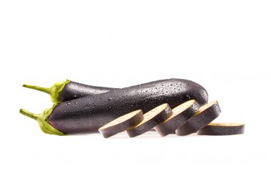 sliced eggplants clipart