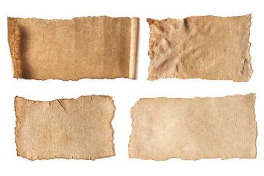 various blank ancient papers