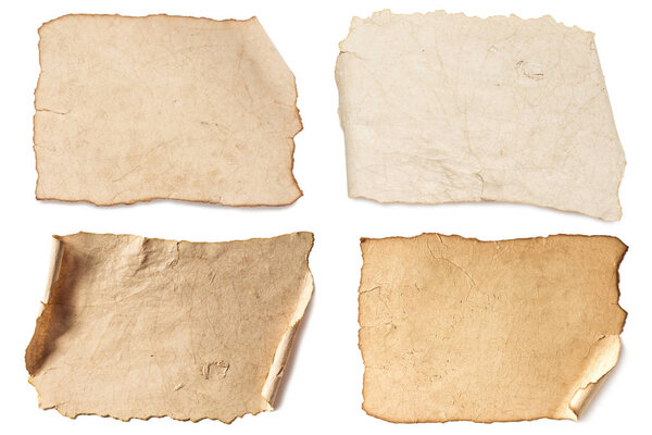 various blank brown papers