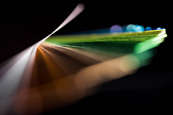 macro shot of colorful papers