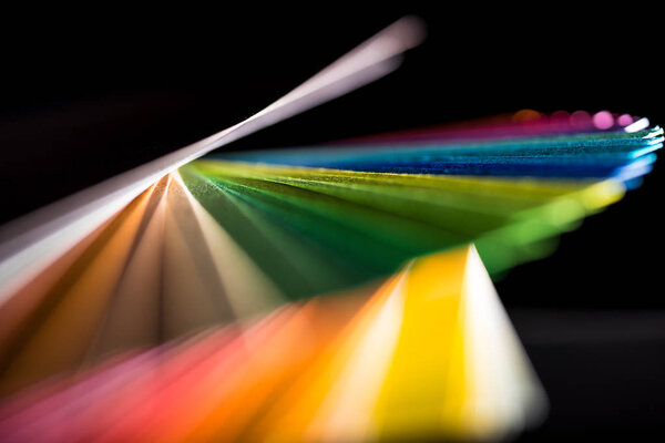 dynamic composition of colorful papers