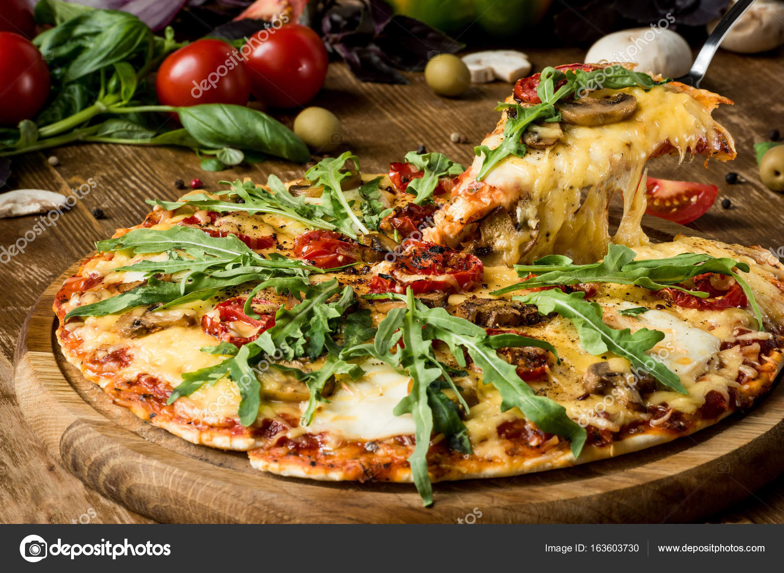 Italian pizza Stock Photo by ©VadimVasenin 163603730