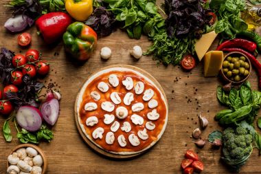 Mantarlı Ham pizza