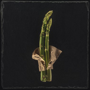fresh green asparagus  clipart