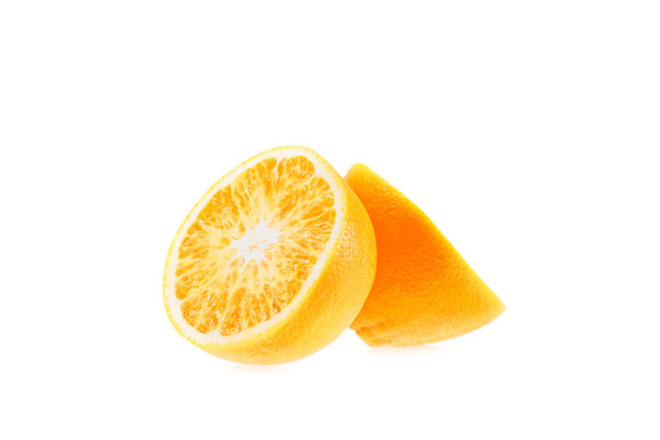 juicy halves of orange