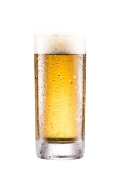 glass of beer with froth clipart