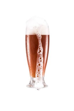 glass of beer with froth clipart