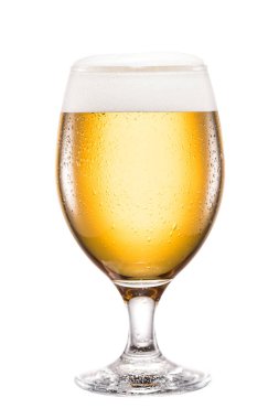 glass of beer with froth clipart