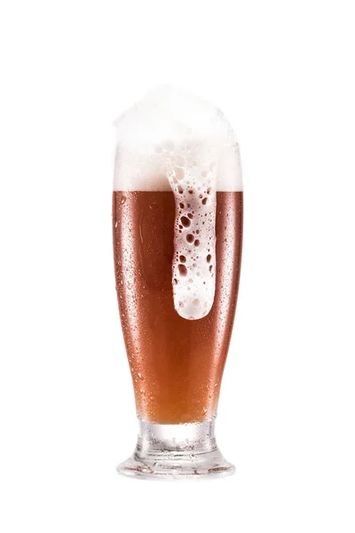 Vaso de cerveza con espuma — Foto de Stock